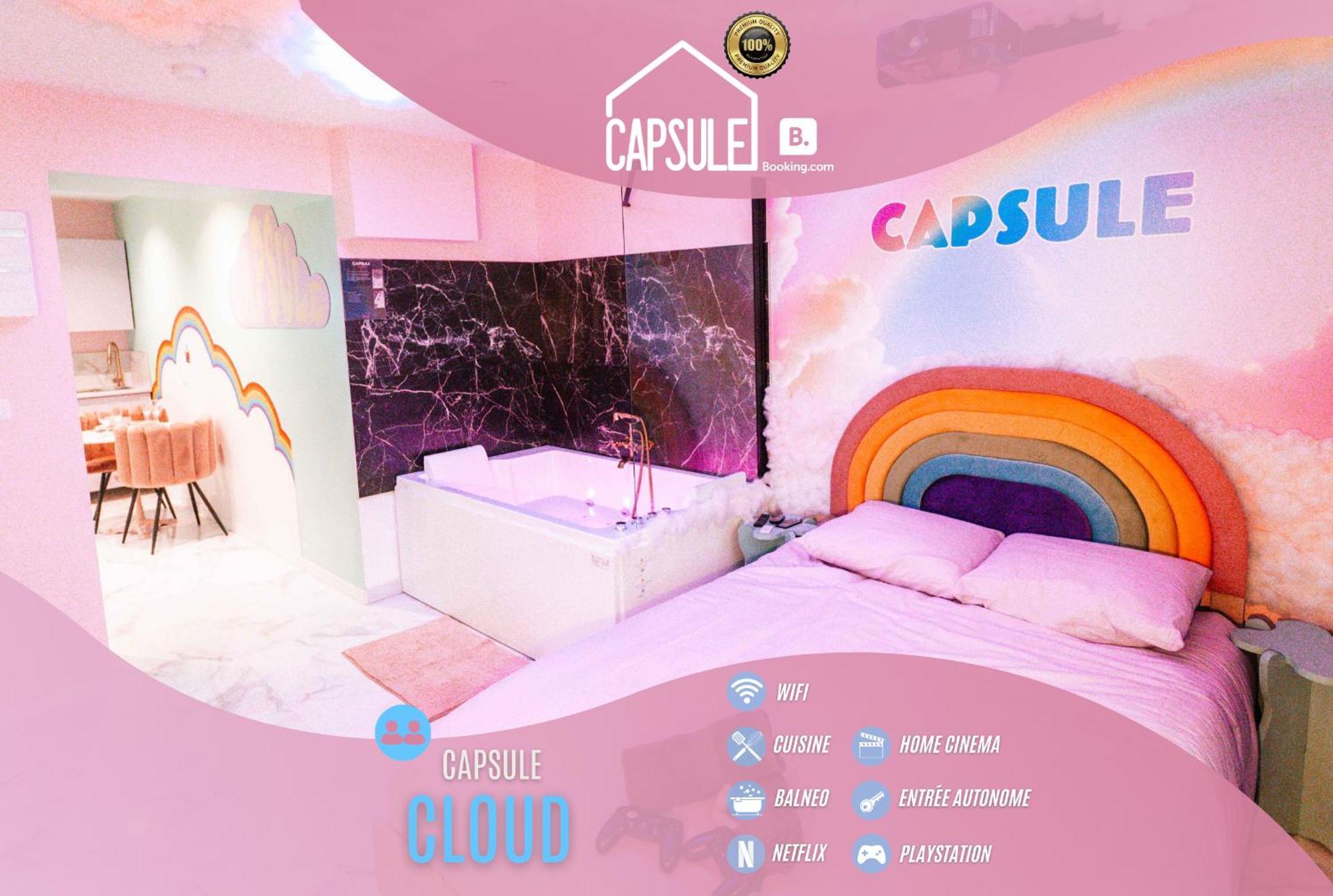 Capsule Cloud - Jacuzzi - Projecteur Cinema Apartment